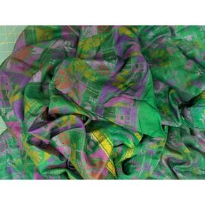 Silk Saree for Crafting Sewing Quilting Upcycled Projects Unwearable Saree